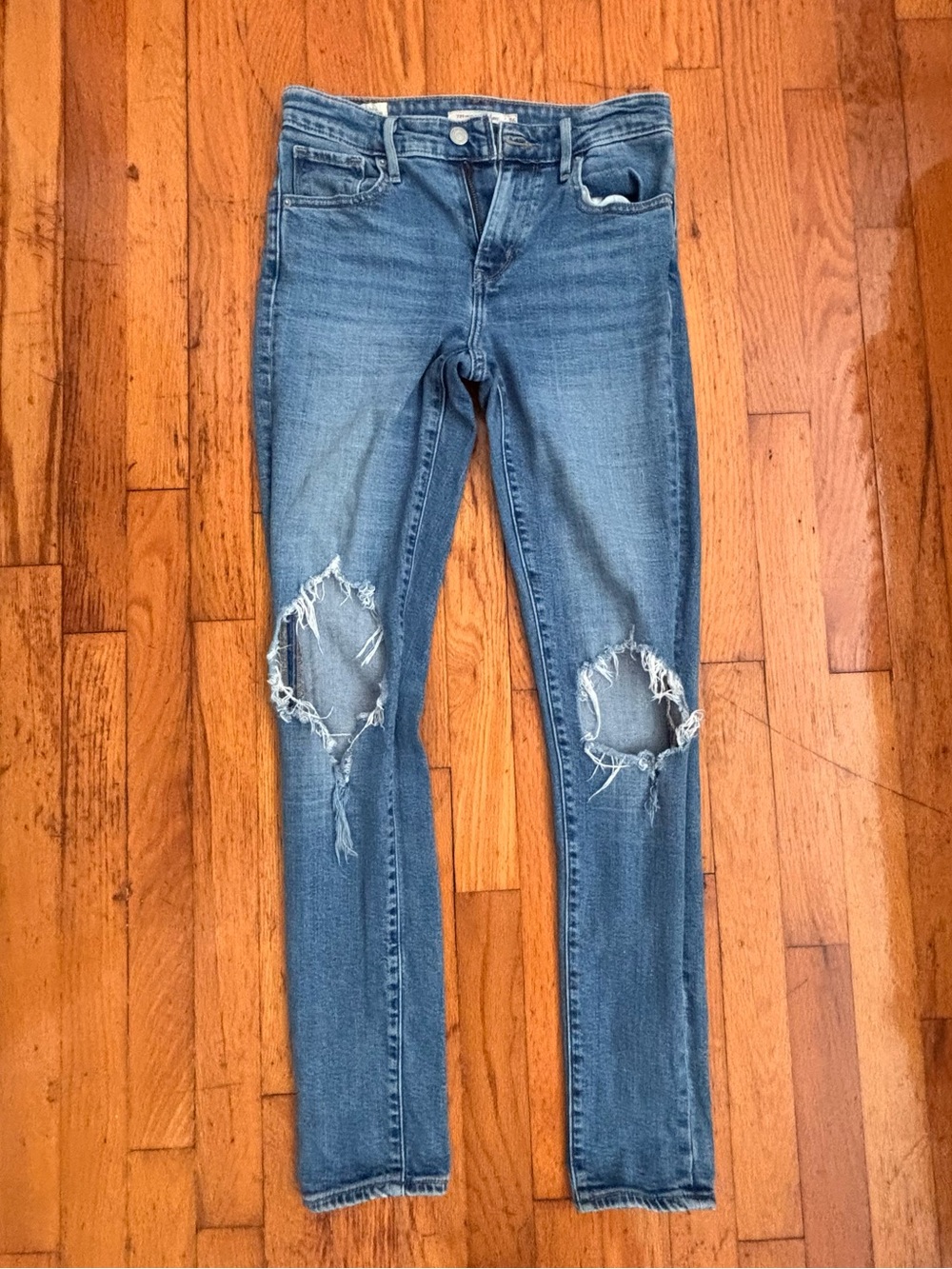 Levi Strauss & Co. Distressed Blue Skinny Jeans